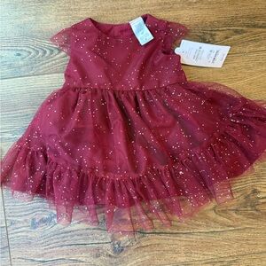 Carter's Burgundy Sparkle Kids Formal Dress